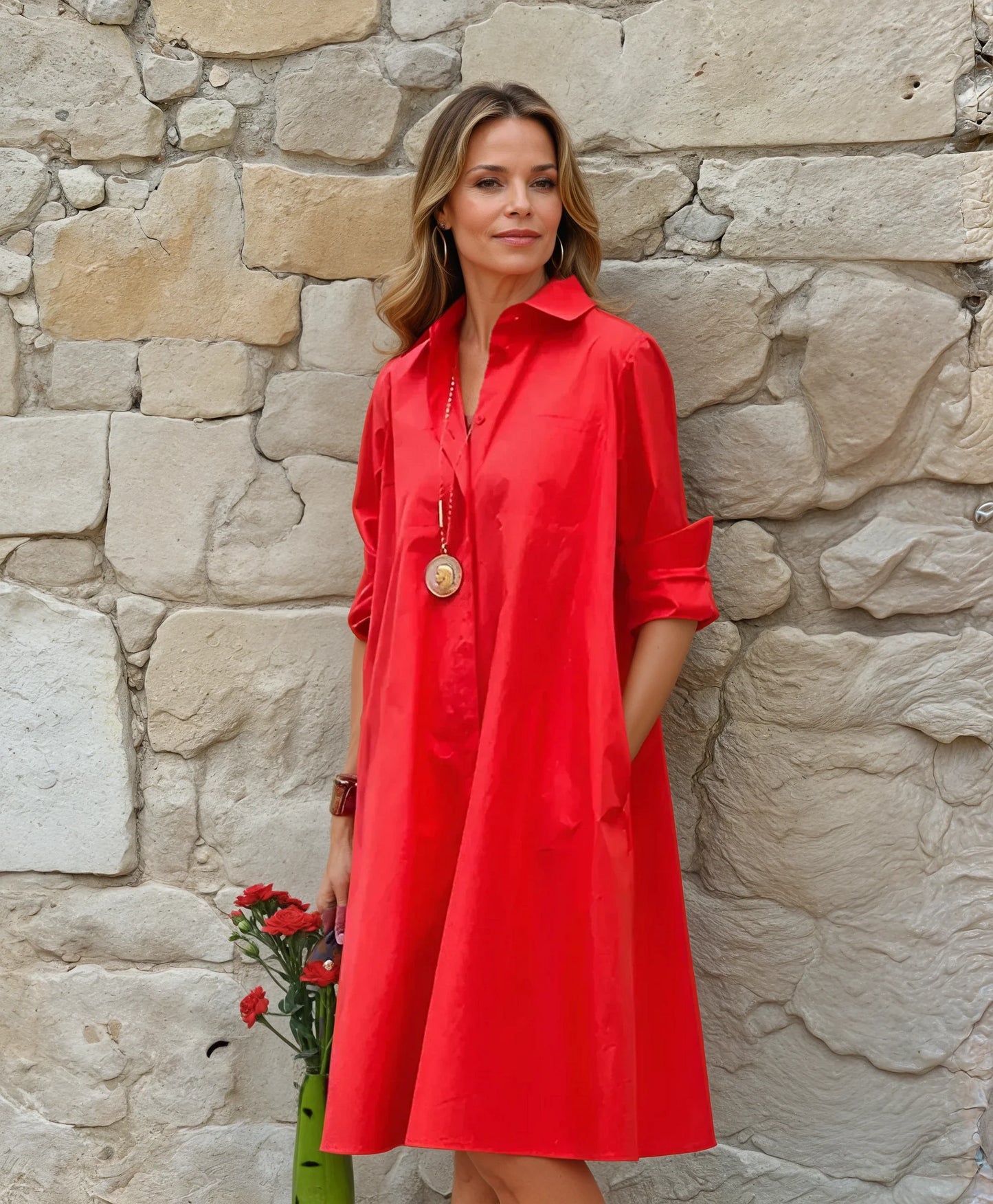 Liana – Relaxed Pocket Shirt Dress