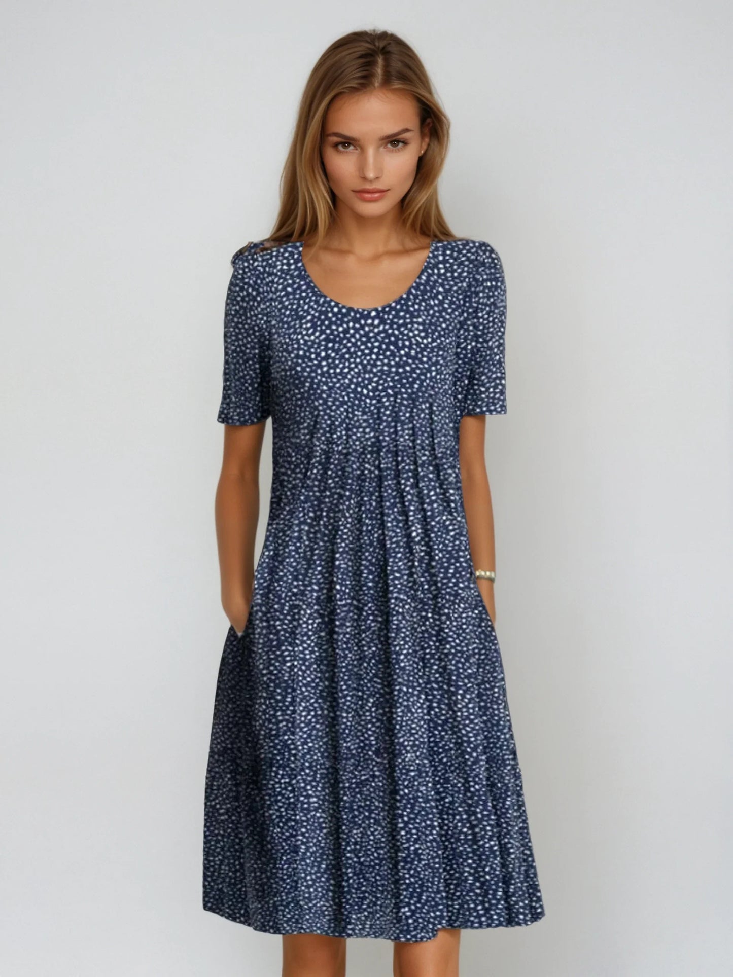 Short Sleeve Floral Midi Dress – Zeyra