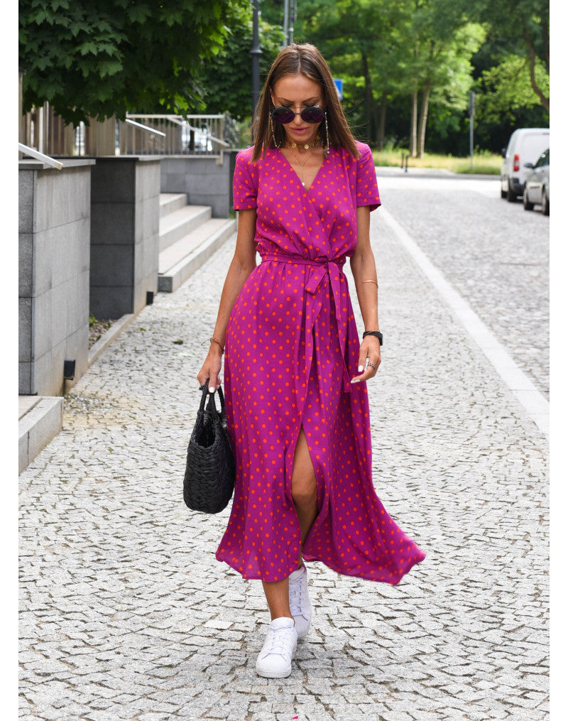 Airy Wrap Midi Summer Dress – Alivra