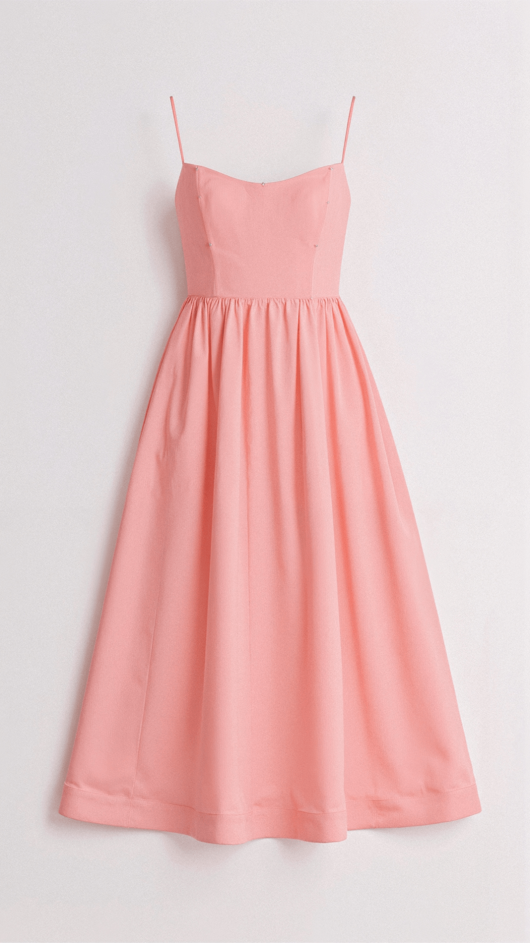 Spaghetti strap A-line midi dress – Almira