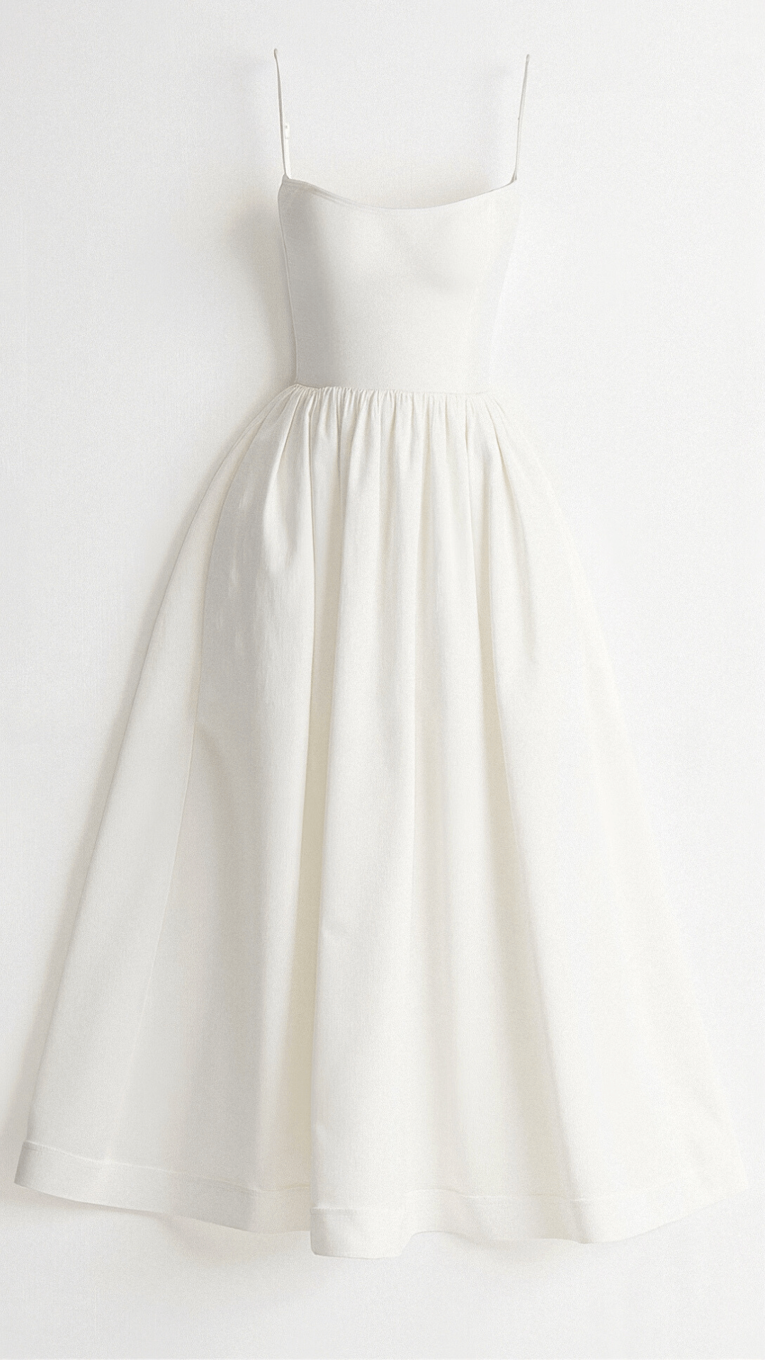 Spaghetti strap A-line midi dress – Almira