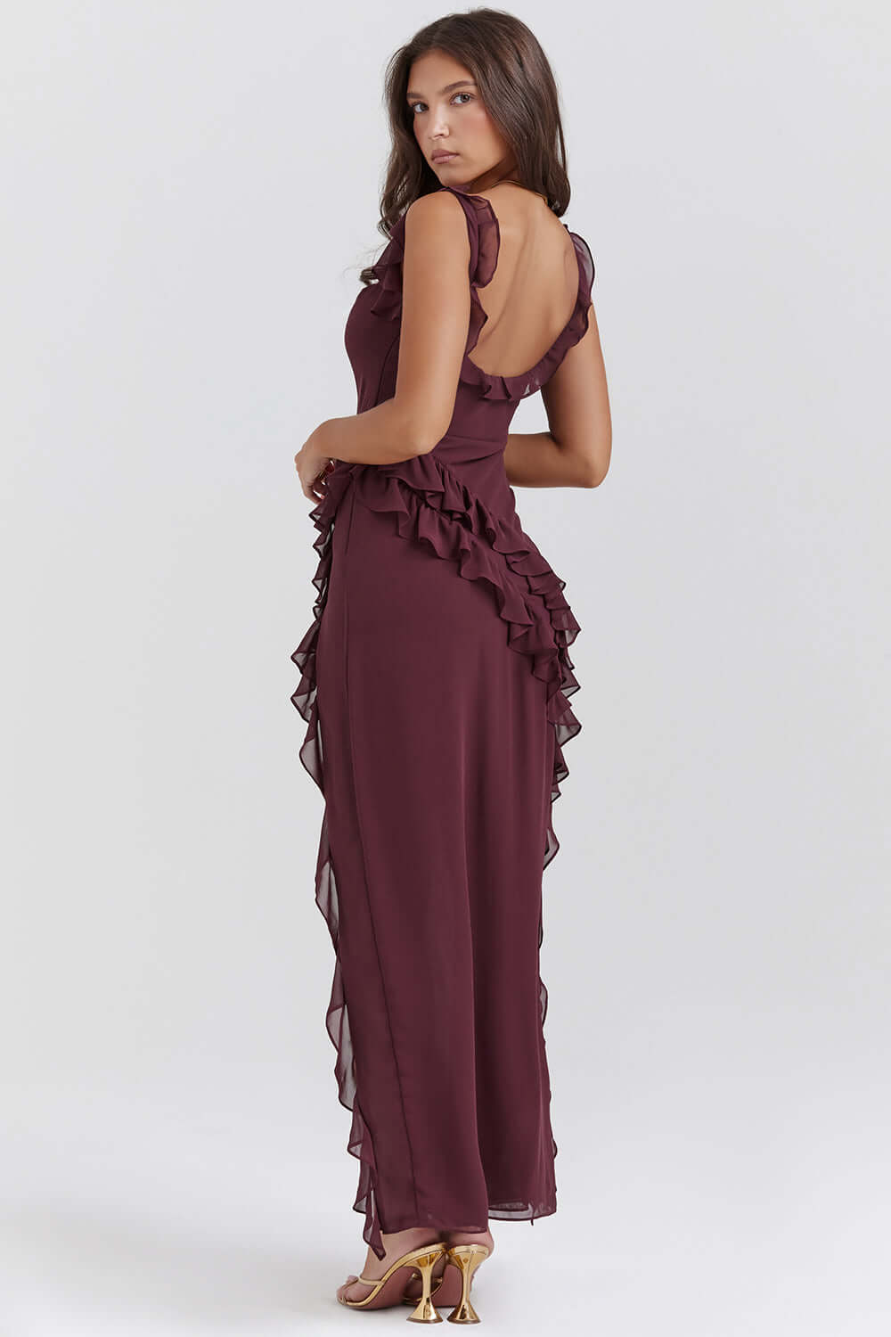 Ruffled Summer wrap dress with V-neck – Avanira