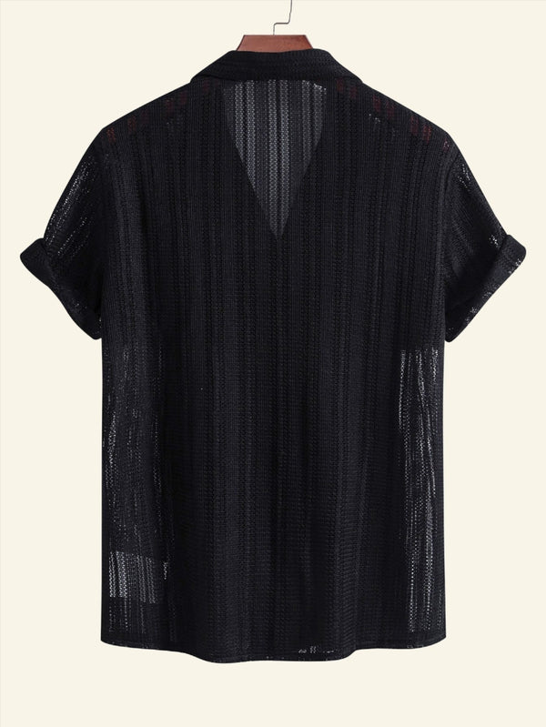 Barlow Men's Button-Down Shirt | Lightweight Striped Fabric 6