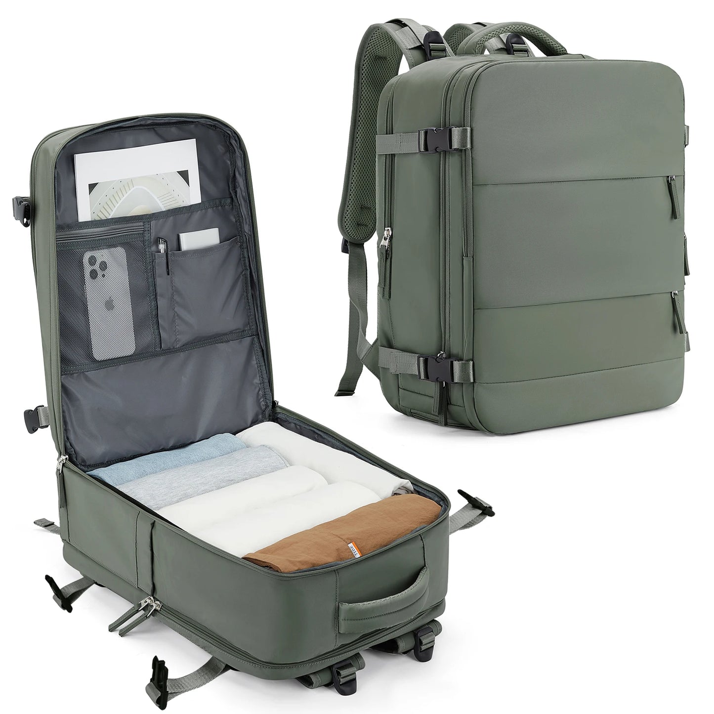 Cabin Size Travel Backpack for Easyjet and Ryanair – Lightweight Carry On Backpack with Spacious Compartments and Comfortable Straps 11