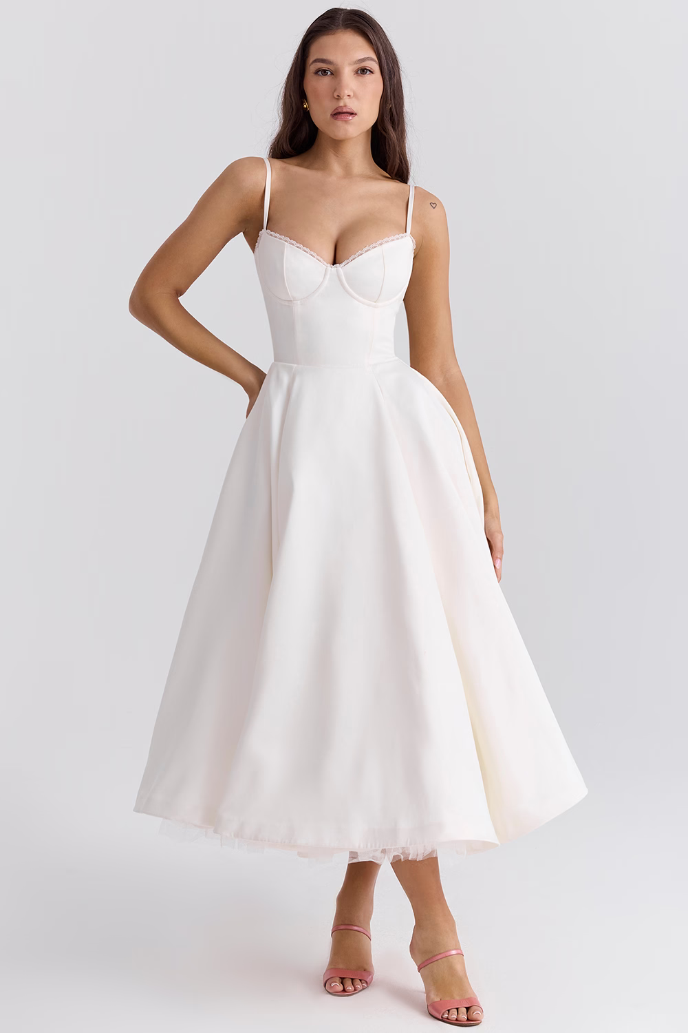 Daria Women's Cocktail Dress | Tulle Midi Skirt, Elegant Design 2