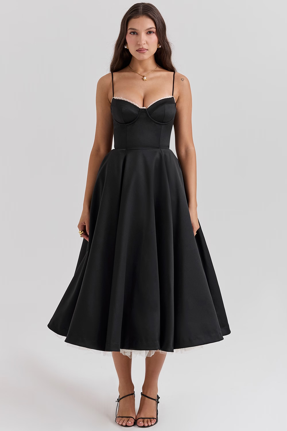 Daria Women's Cocktail Dress | Tulle Midi Skirt, Elegant Design 3