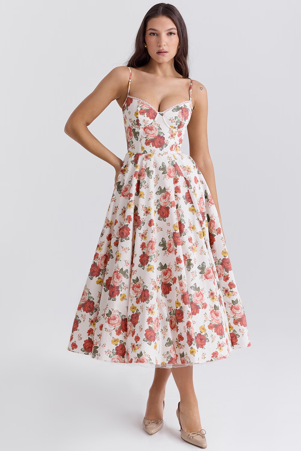 Daria Women's Cocktail Dress | Tulle Midi Skirt, Elegant Design 4