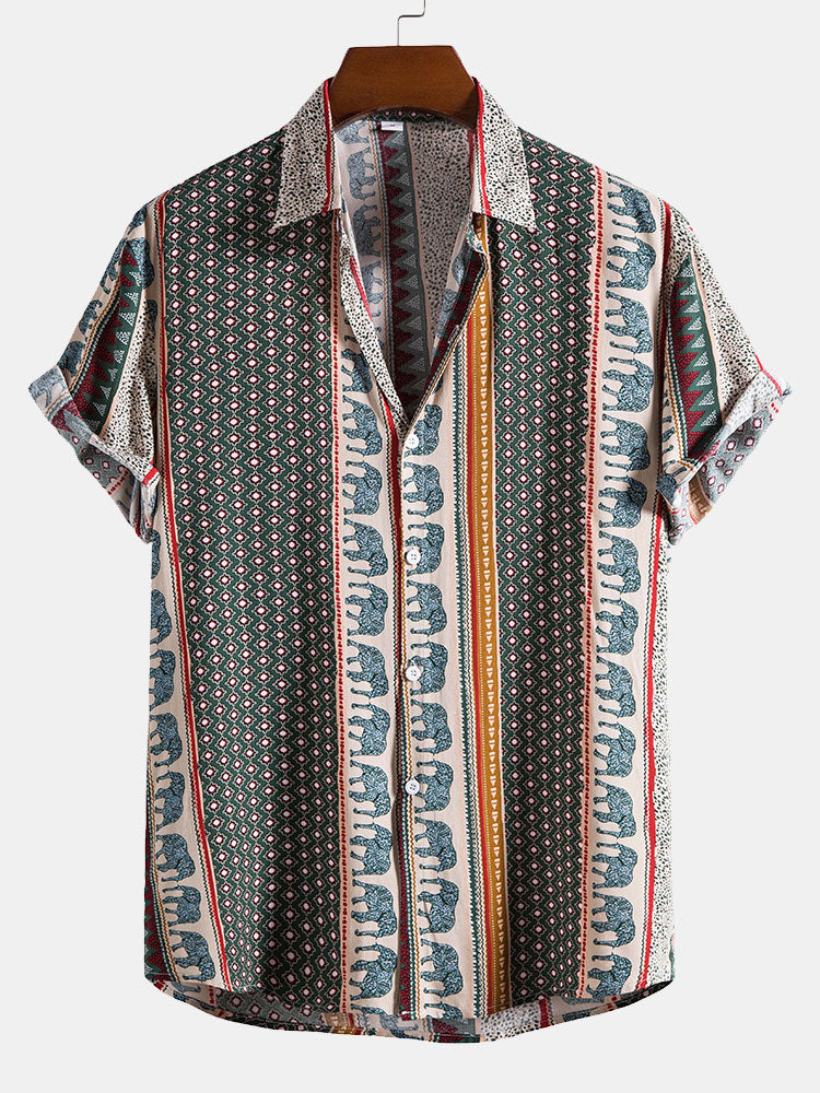 Patterned rayon summer shirt – Elvaron