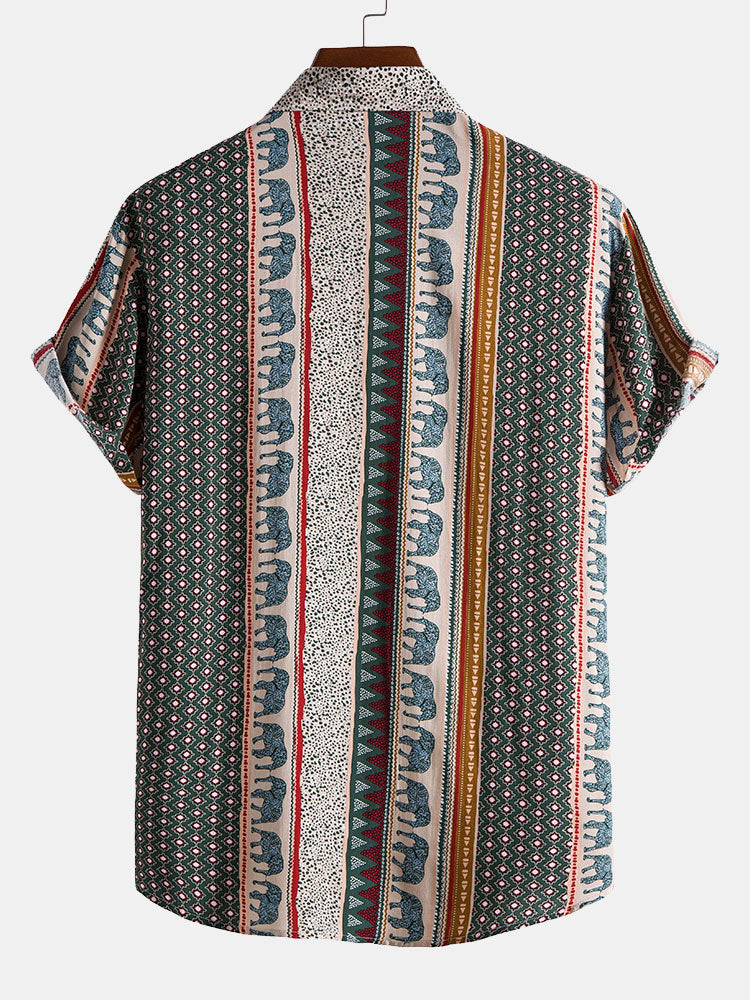 Patterned rayon summer shirt – Elvaron