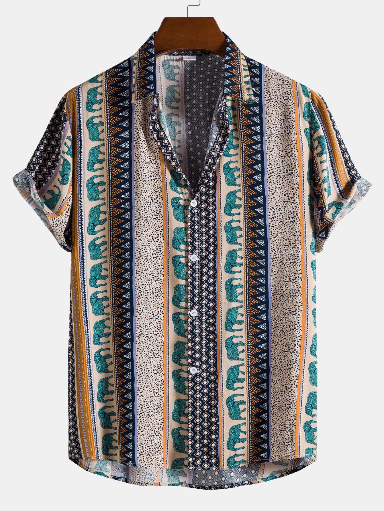 Patterned rayon summer shirt – Elvaron