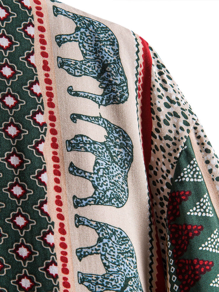Patterned rayon summer shirt – Elvaron