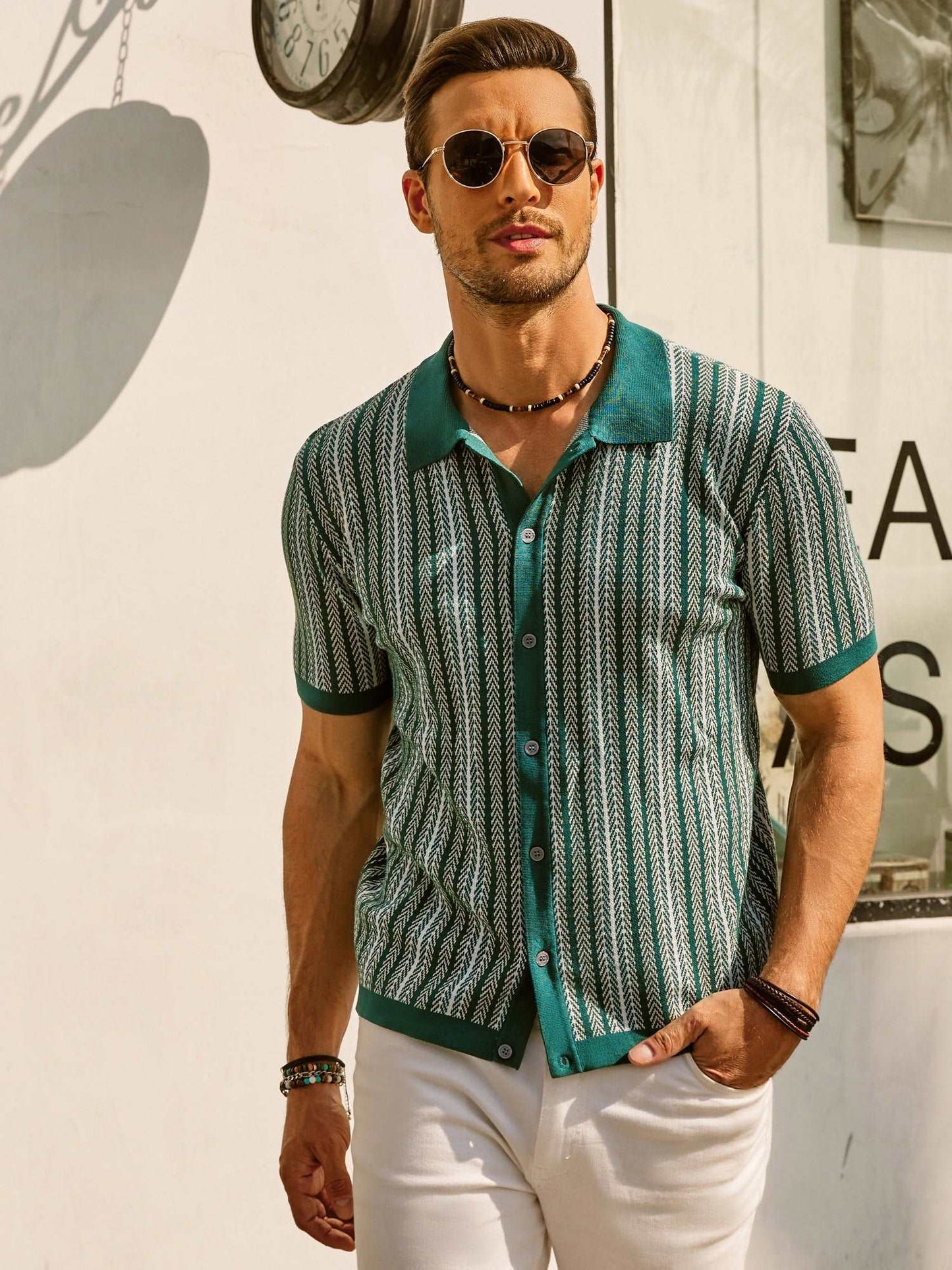Felix Men's Polo Shirt | Retro Stripe Design, Breathable Fabric 4
