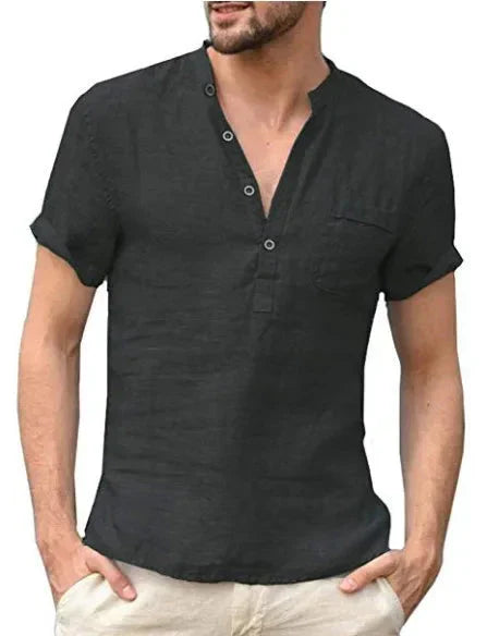 Ivo Men's Linen Shirt | Lightweight Breathable Fabric, Relaxed Fit 1