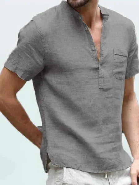 Ivo Men's Linen Shirt | Lightweight Breathable Fabric, Relaxed Fit 3