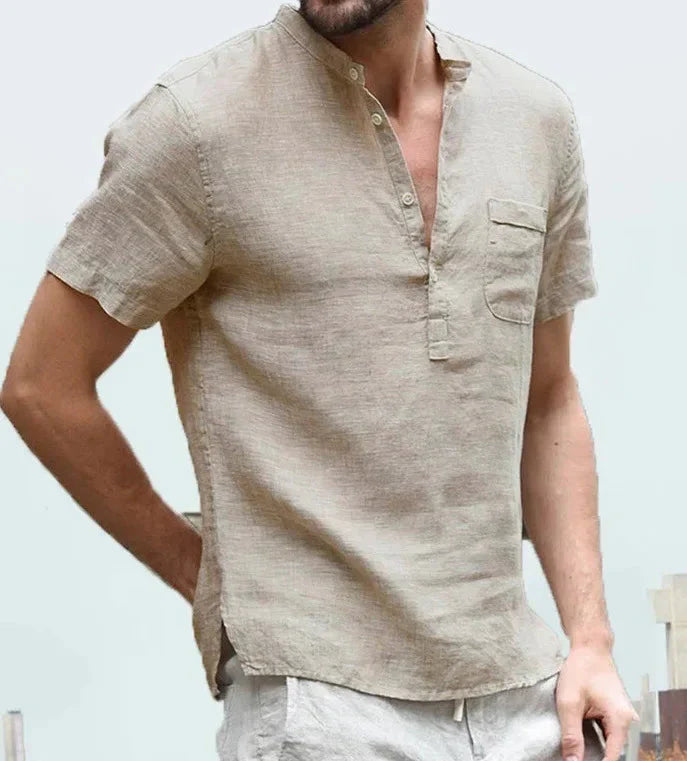 Ivo Men's Linen Shirt | Lightweight Breathable Fabric, Relaxed Fit 4