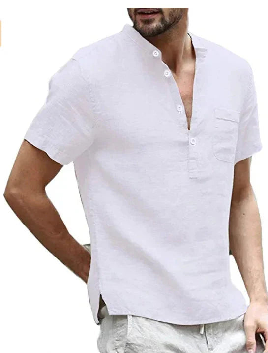 Ivo Men's Linen Shirt | Lightweight Breathable Fabric, Relaxed Fit 5