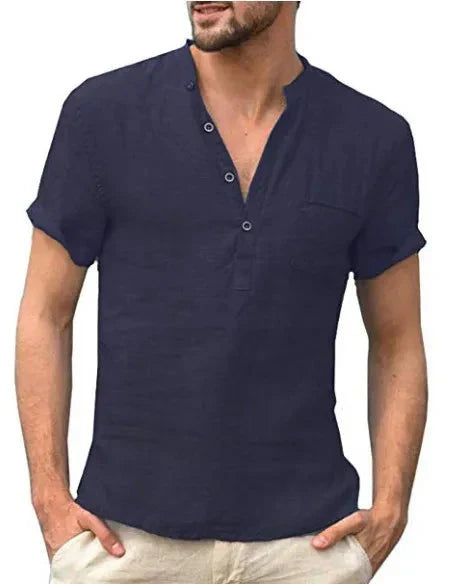 Ivo Men's Linen Shirt | Lightweight Breathable Fabric, Relaxed Fit 6