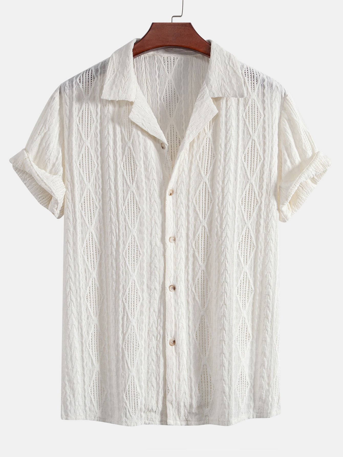 Geometric Jacquard Cuban Shirt – Lestaro