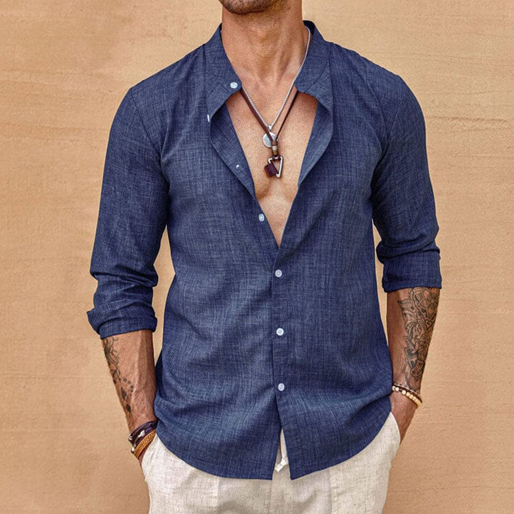 Lino Men's Dress Shirt | Linen-Cotton Blend, Relaxed Fit 4