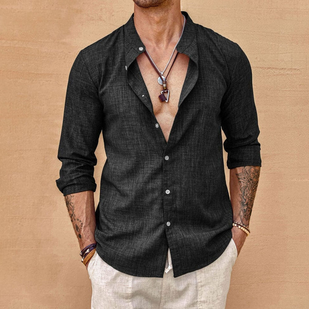 Lino Men's Dress Shirt | Linen-Cotton Blend, Relaxed Fit 5
