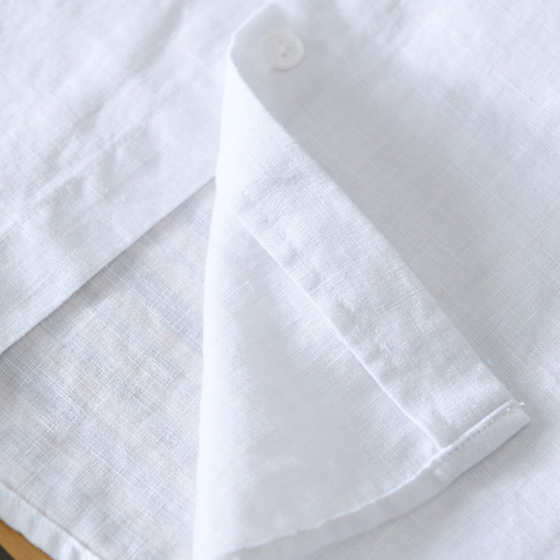 Lino Men's Linen Shirt | 3/4 Sleeve, Mandarin Collar 5