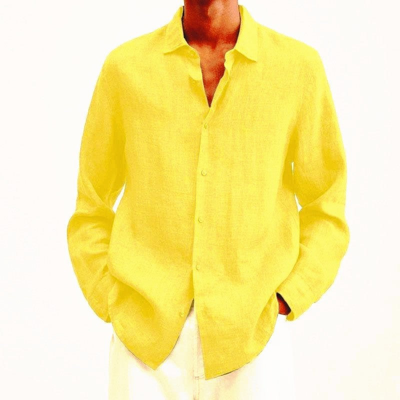 Lino Men's Linen Shirt | Breathable Fabric, Tailored Fit 14