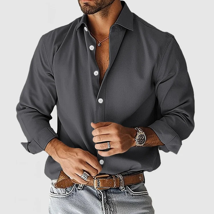 Max Men's Dress Shirt | Relaxed Fit Premium Cotton Blend 3