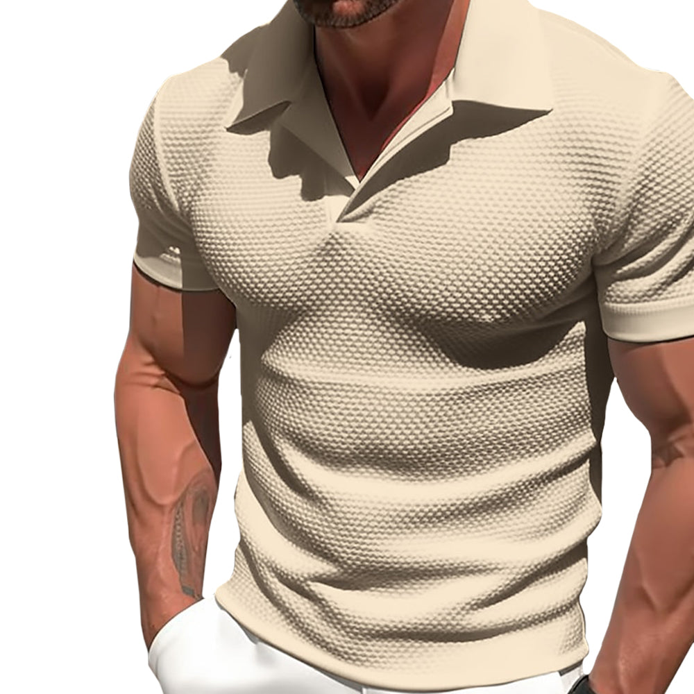 Max Men's Polo Shirt | Zipped Collar, Casual Style 1