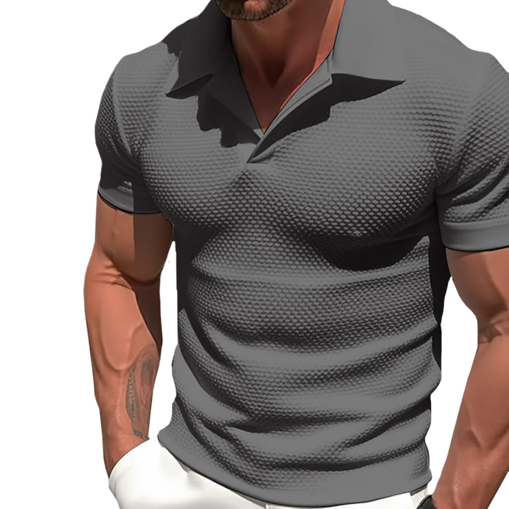 Max Men's Polo Shirt | Zipped Collar, Casual Style 3