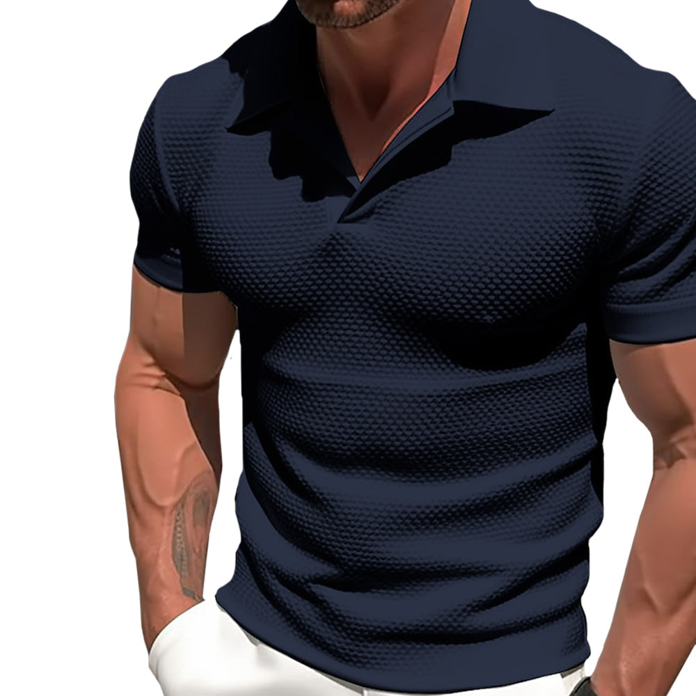 Max Men's Polo Shirt | Zipped Collar, Casual Style 4