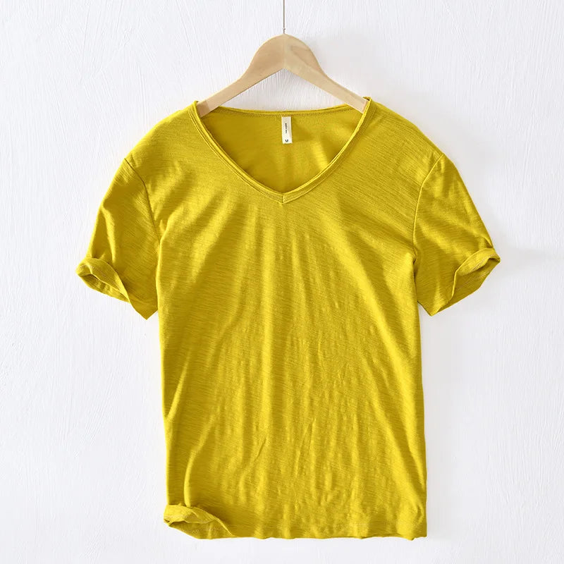 Max Men's V-Neck T-Shirt | Premium Cotton Blend, Casual 4