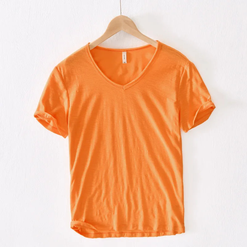 Max Men's V-Neck T-Shirt | Premium Cotton Blend, Casual 8