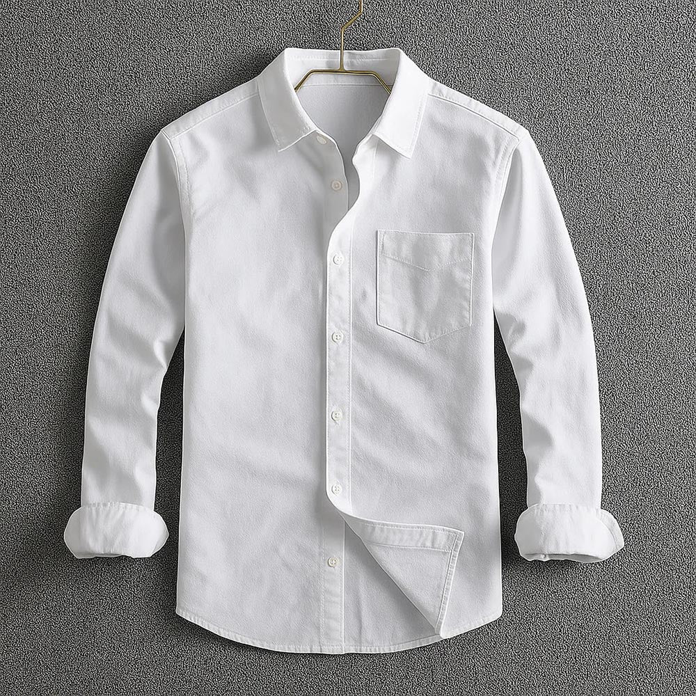 Max Men's White Dress Shirt | Organic Fabric Blend, Timeless Fit 0