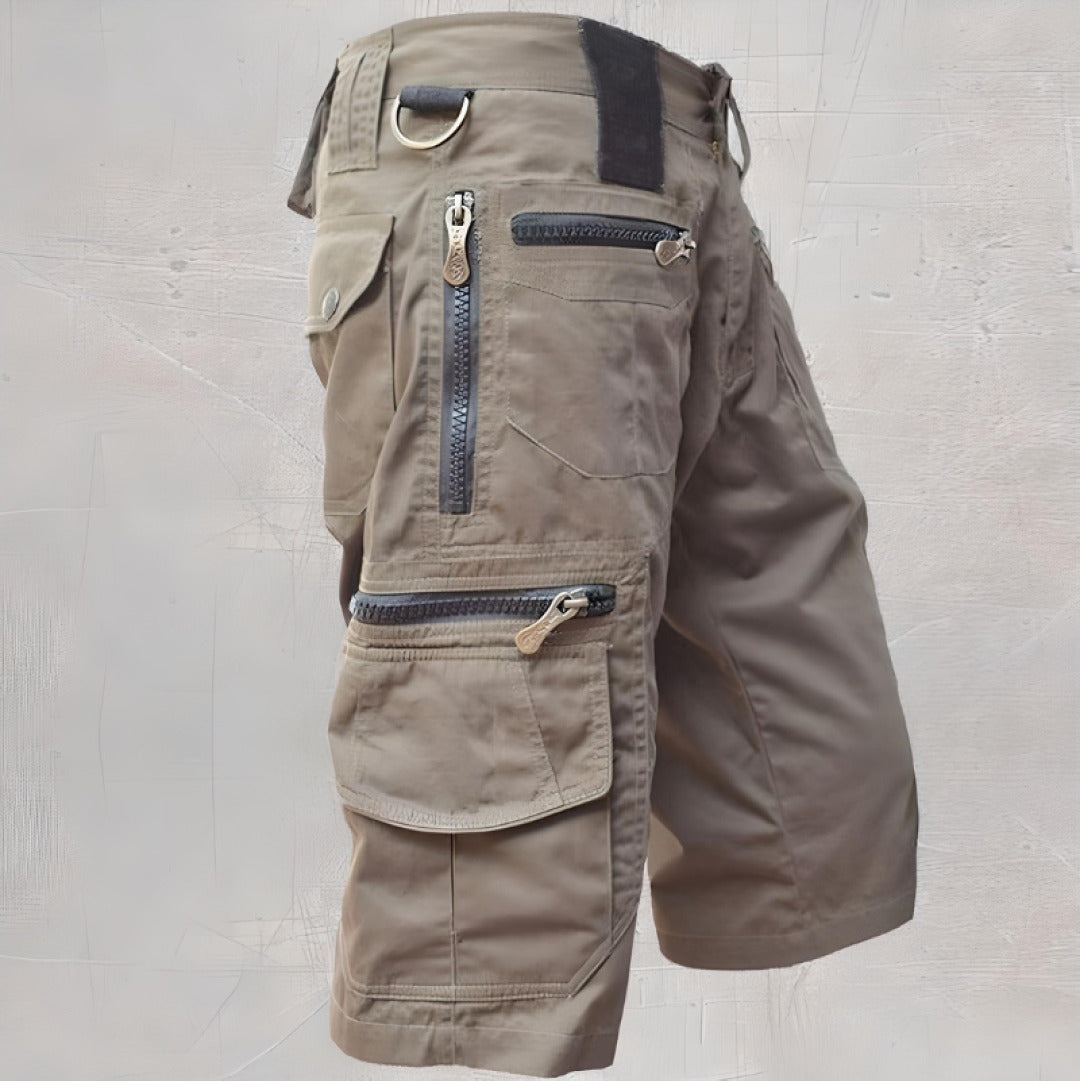 Clayton Men's Cargo Shorts | Durable Black Design with Adjustable Waistband