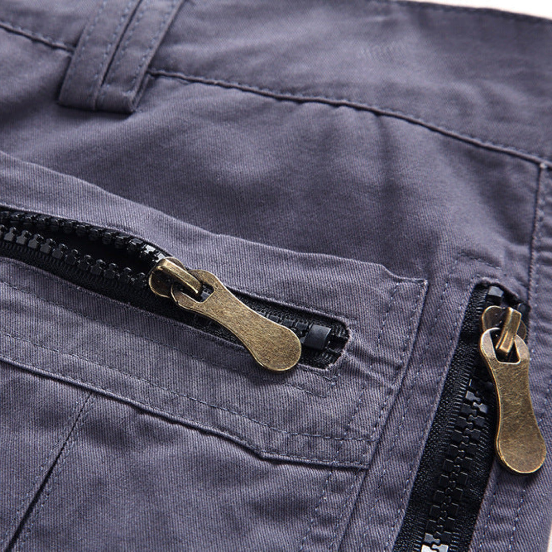 Clayton Men's Cargo Shorts | Durable Black Design with Adjustable Waistband