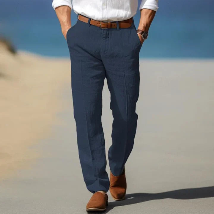 Kinetic Men's Linen Pants | Relaxed Fit Lightweight & Breathable