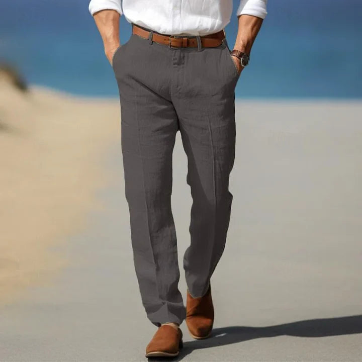 Kinetic Men's Linen Pants | Relaxed Fit Lightweight & Breathable