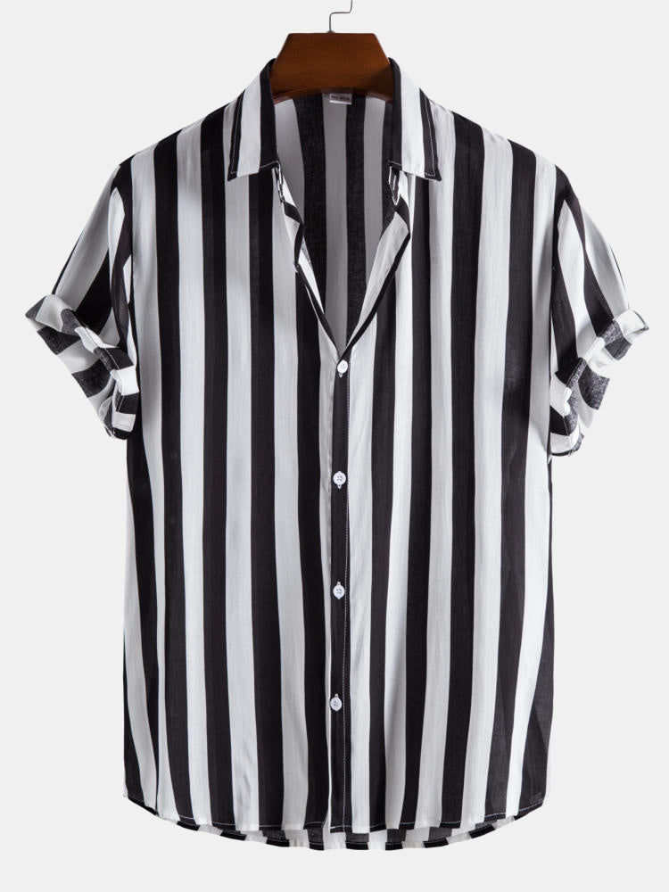 Pasha Men's Dress Shirt | Wide Stripe Design, Lightweight and Versatile 0