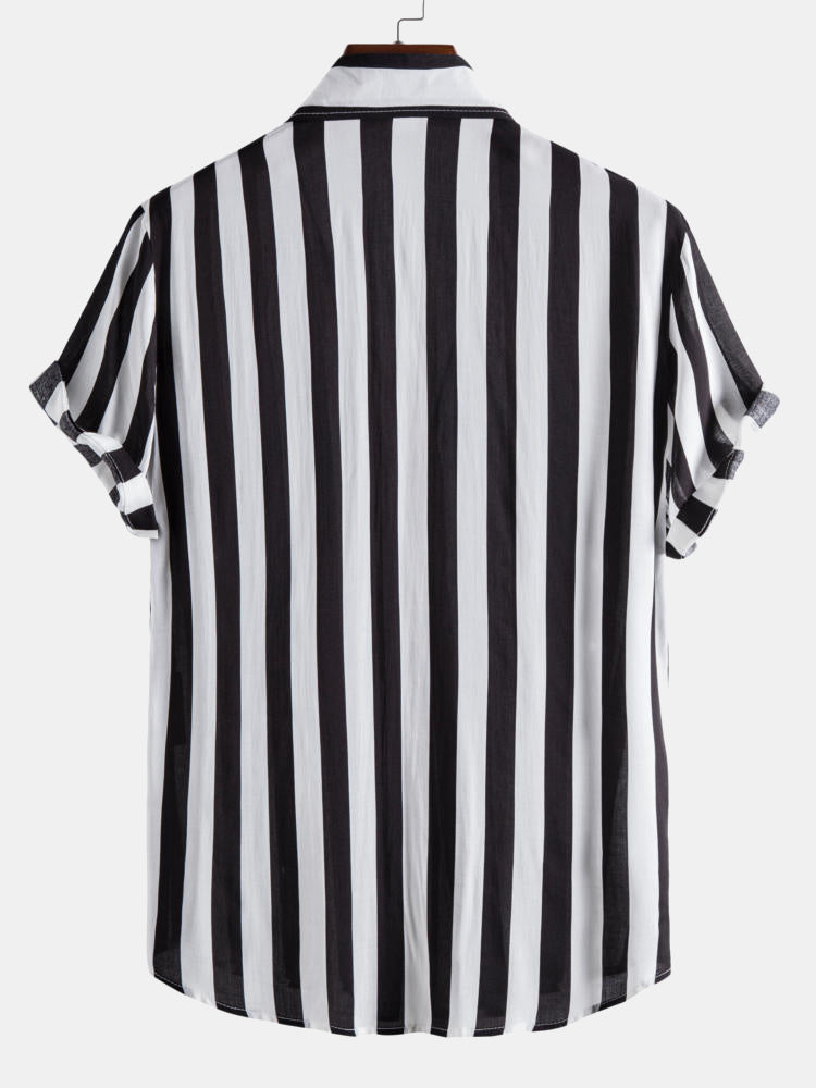 Pasha Men's Dress Shirt | Wide Stripe Design, Lightweight and Versatile 1