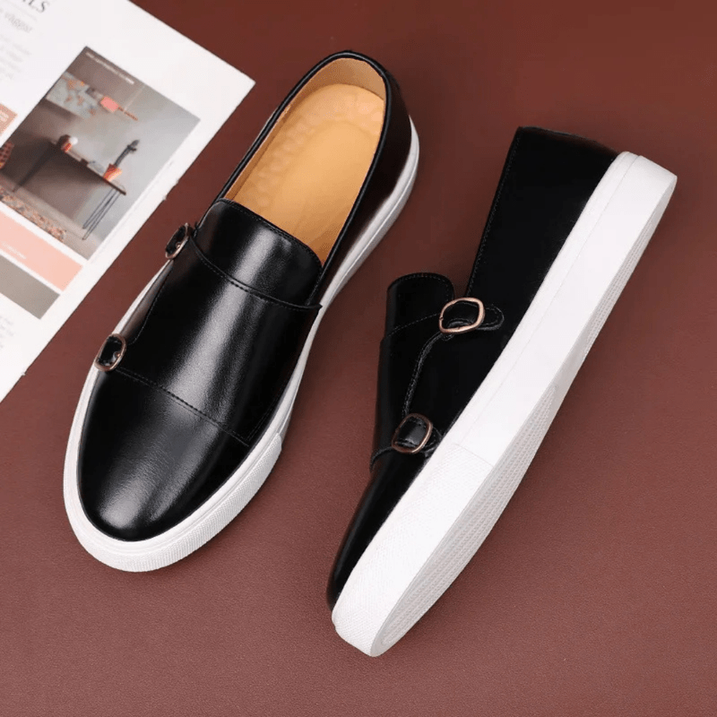 Leather Slip-On Loafers with Horsebit Detail – Renaro