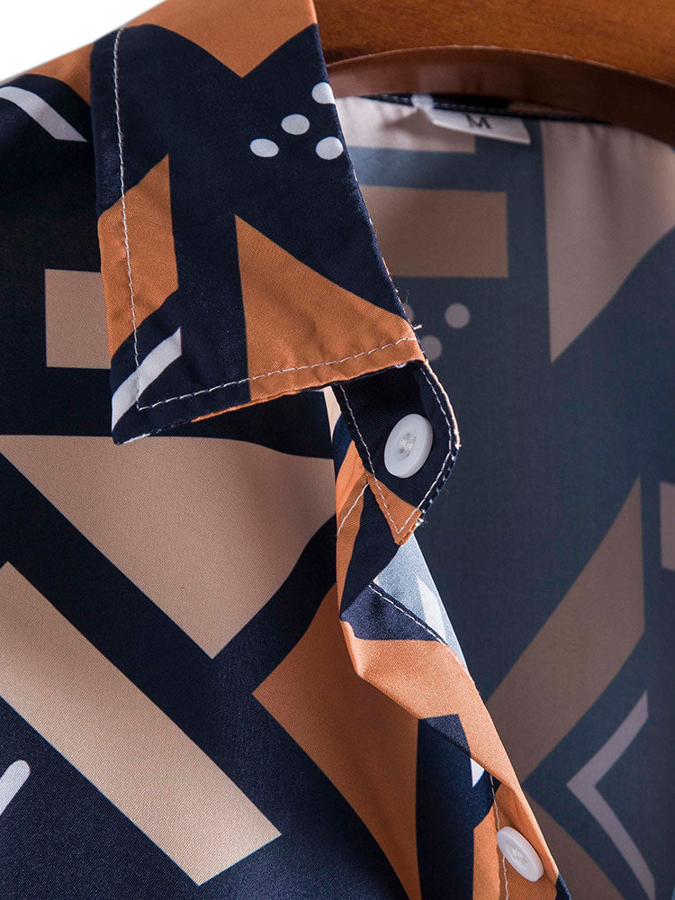 Patterned relaxed fit shirt – Rovaire