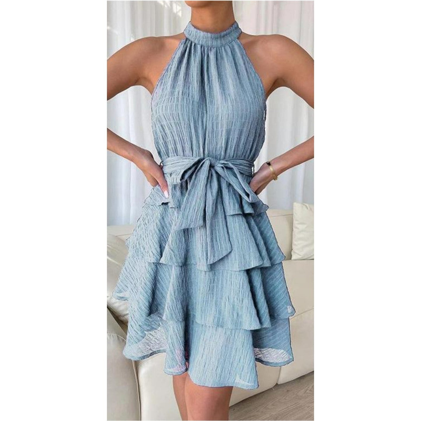 Boho halterneck festival dress – Solina