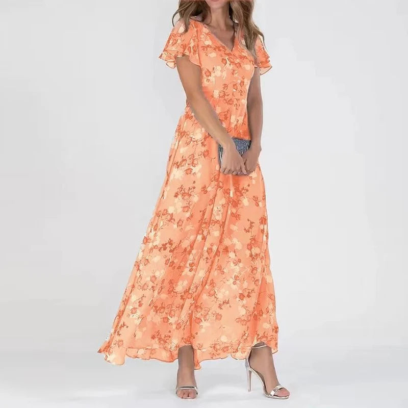 everly floral maxi dress Arielle Elegant Floral Dress Everly House