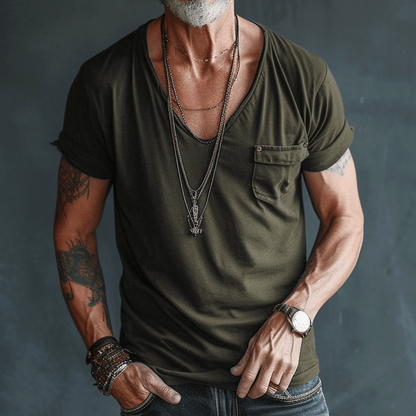 Bresko - Rugged V-Neck T-Shirt