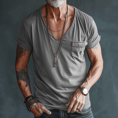 Bresko - Rugged V-Neck T-Shirt