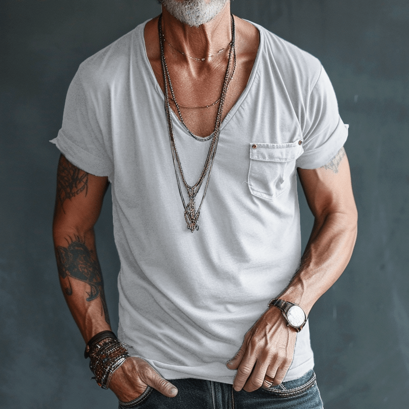 Bresko - Rugged V-Neck T-Shirt