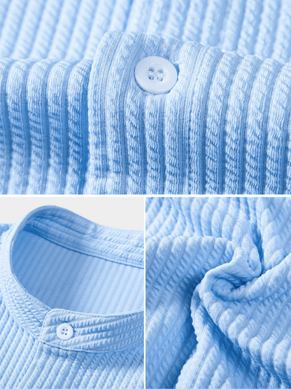 Nico – Men’s Ribbed Stand Collar Shirt