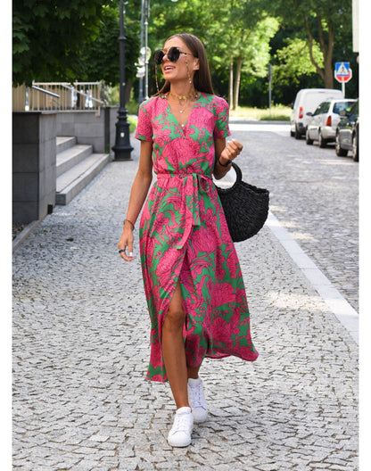 Airy Wrap Midi Summer Dress – Alivra