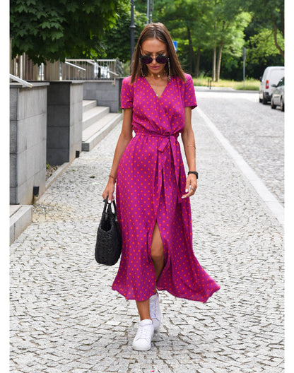 Airy Wrap Midi Summer Dress – Alivra