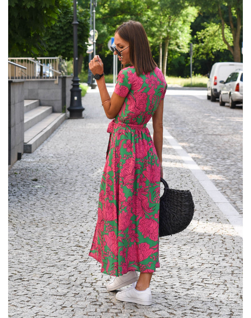 Airy Wrap Midi Summer Dress – Alivra